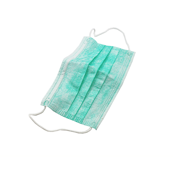 Disposable nonwoven surgical medical face mask