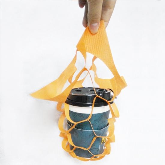 Custom non-woven coffee cup carrier